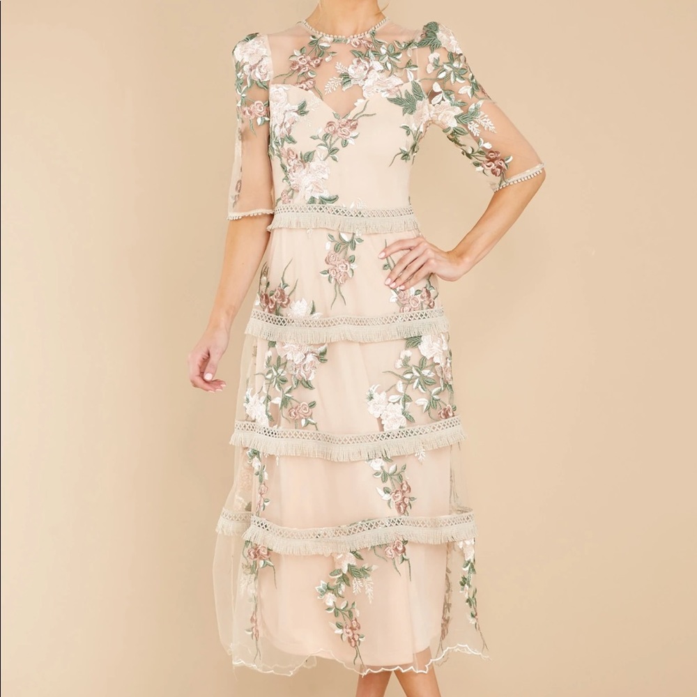 Floral lace maxi dress new with tags